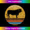Retro Hereford Bull cattle Animal Vintage Style Love - Premium PNG Sublimation File
