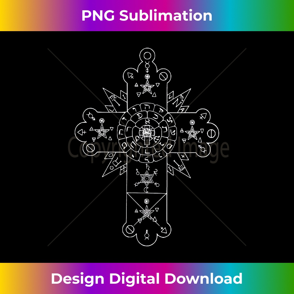 Rosy Cross Hermetic Golden Dawn Rosicrucianism 1 - Vintage Sublimation PNG Download