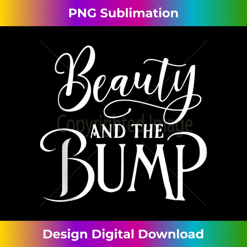 Pregnancy Beauty and the Bump 2 - Retro PNG Sublimation Digital Download