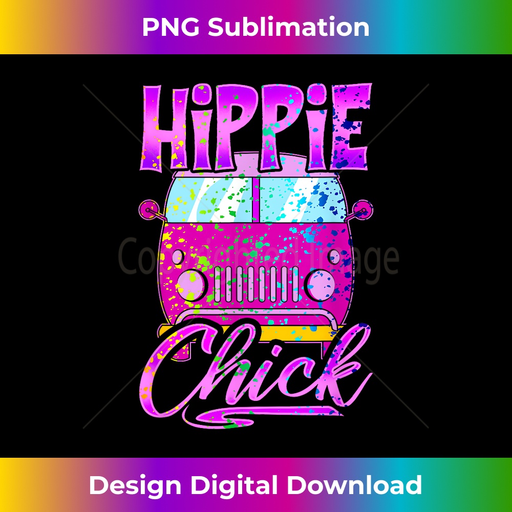 Paint Splatter Hippie Chick Retro Van Pink Love Hippy 2 - PNG Transparent Digital Download File for Sublimation