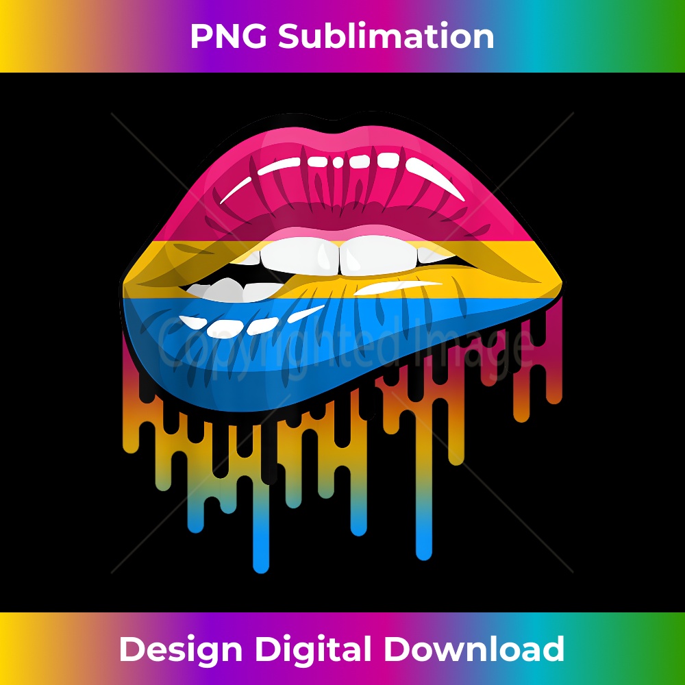 Pansexual Flag Lips - Equality + Pride 2 - Instant PNG Sublimation Download