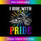 I ride with pride, gay biker, rainbow motorcycle lover queer - Trendy Sublimation Digital Download