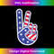 Peace Hand USA Flag Red White Blue 4th of July - Professional Sublimation Digital Download