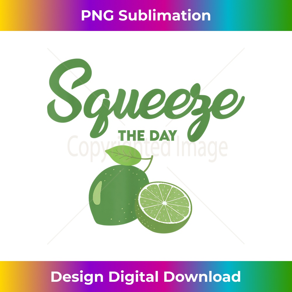 Squeeze The Day Cool Lime Juice Lover Design Sour Fruit 1 - Digital Sublimation Download File