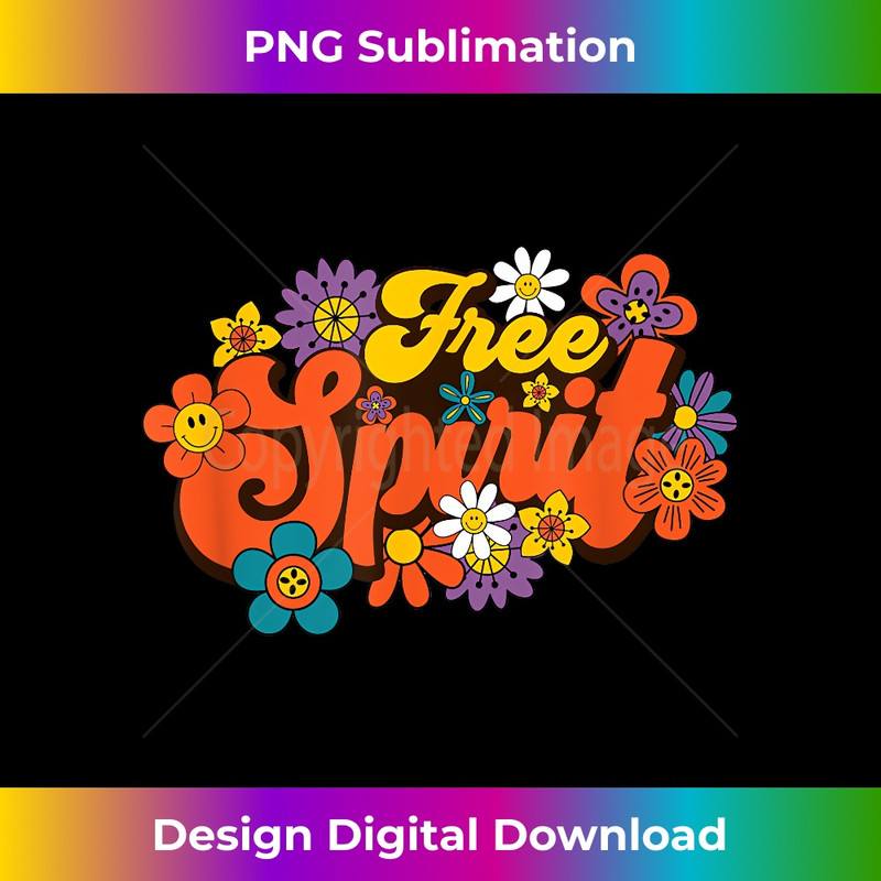 Free A Spirit Retro Groovy Style Summer Vibes Peace Love - Premium PNG Sublimation File