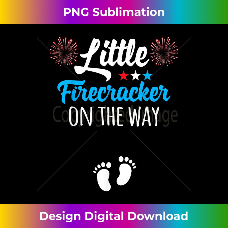 4th of July Pregnancy Little Firecracker on the Way - Exclusive Sublimation Digital File