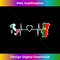 Italy Portugal Flag - Italian Portuguese Heartbeat 1 - Aesthetic Sublimation Digital File