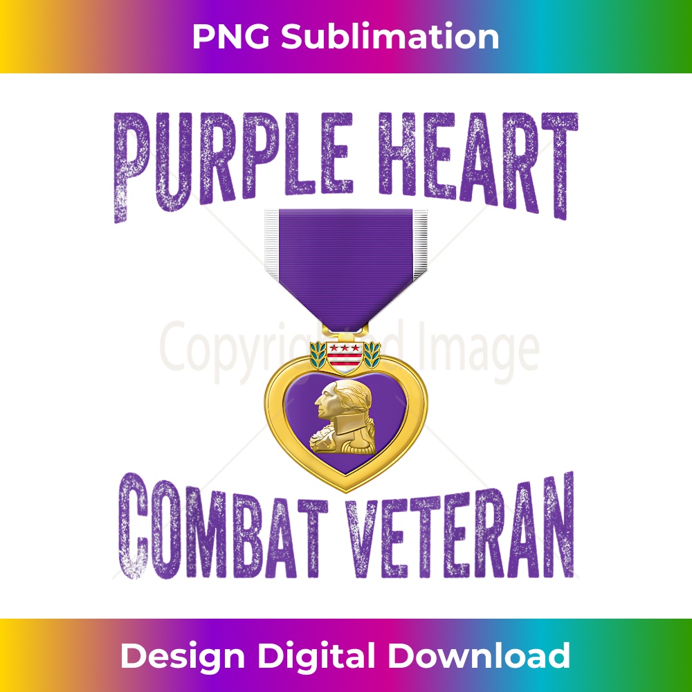 Mens Purple Heart Combat Veteran - purple heart medal 1 - Stylish Sublimation Digital Download