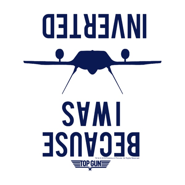 Top Gun Because I Was Inverted Vintage Jet Logo | Inspire Uplift