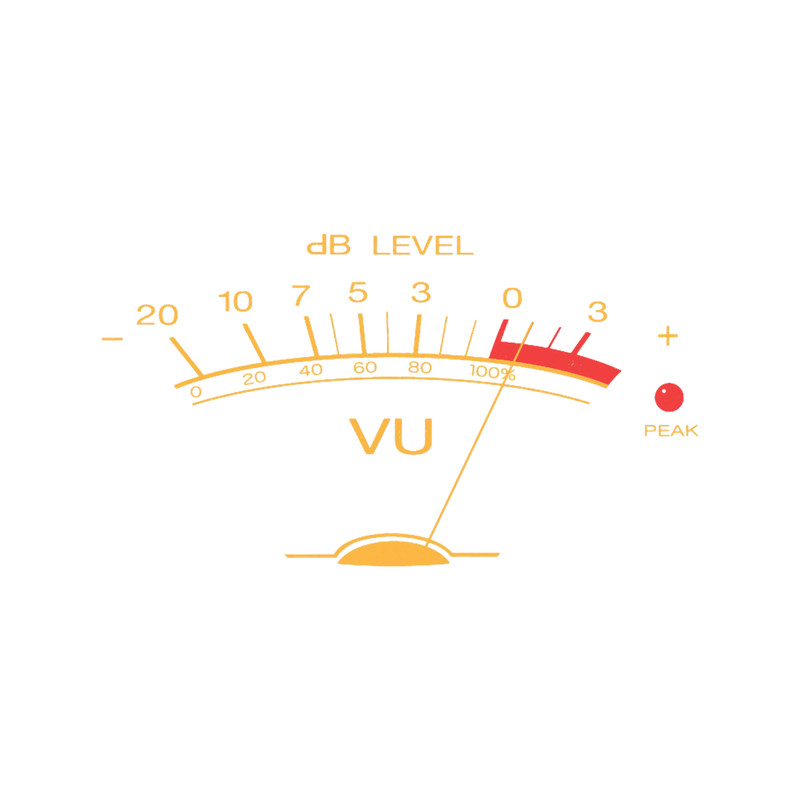 Volume VU Meter Vintage Audio Engineer Recording Studio Gear Head Musician GuitarMug.png