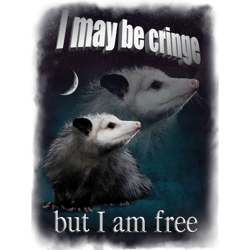 i may be cringe, but i am free possum
