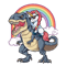 Unicorn Riding DinosaurT-Rex Funny Unicorns Party Rainbow Squad Gifts for Kids Boys Girls E.png