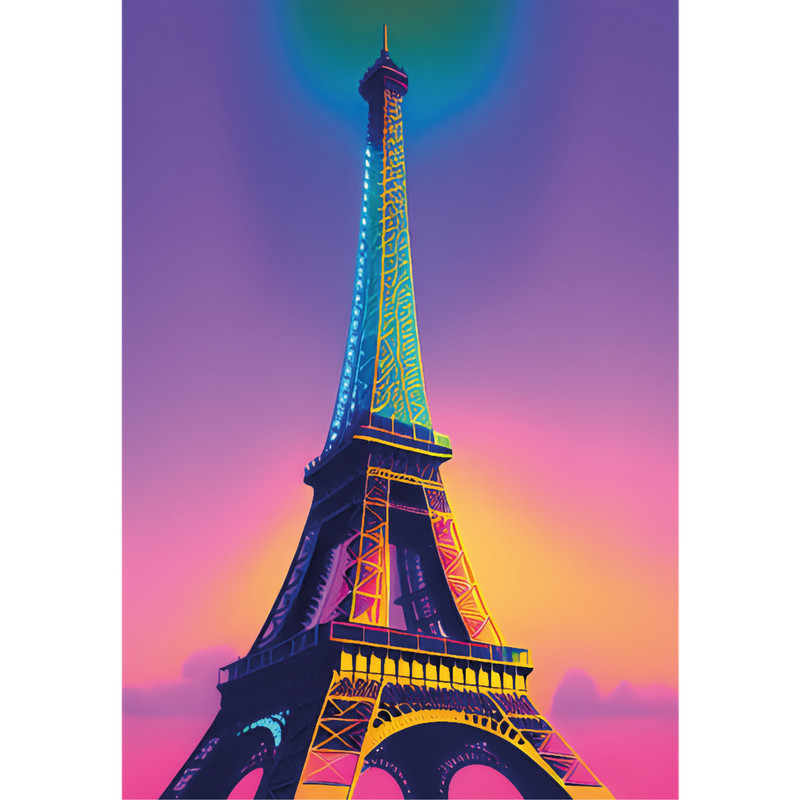 Colorful Eifel Tower in Paris.png
