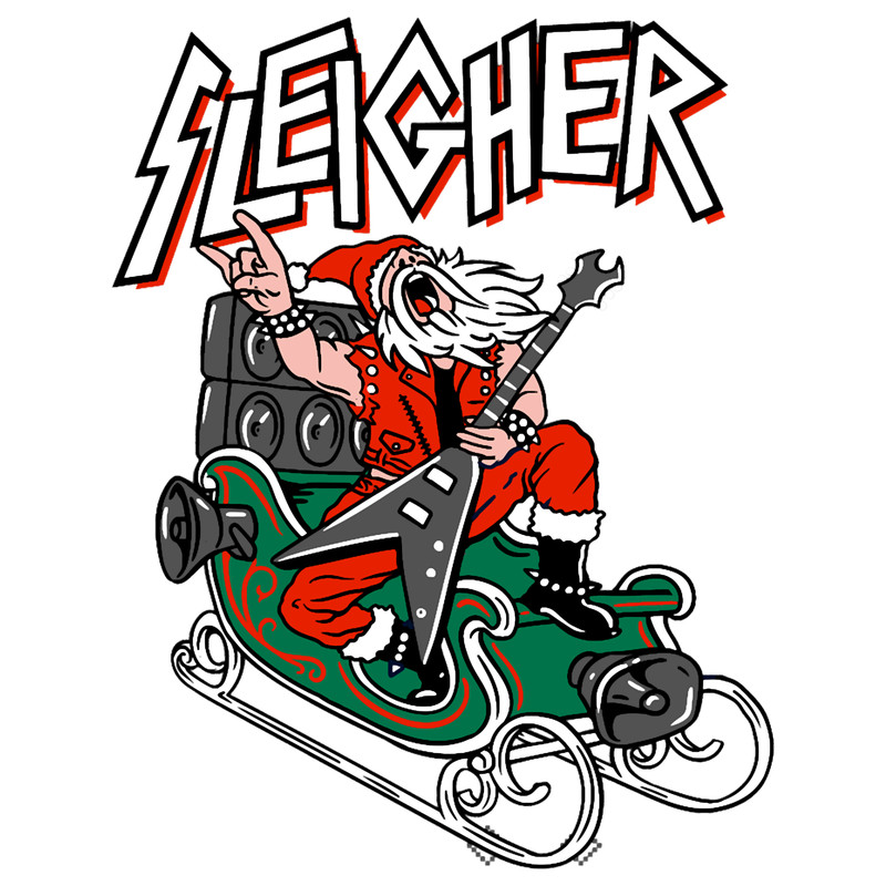 Ugly Christmas Sweater Sleigher - Heavy Metal Santa.png