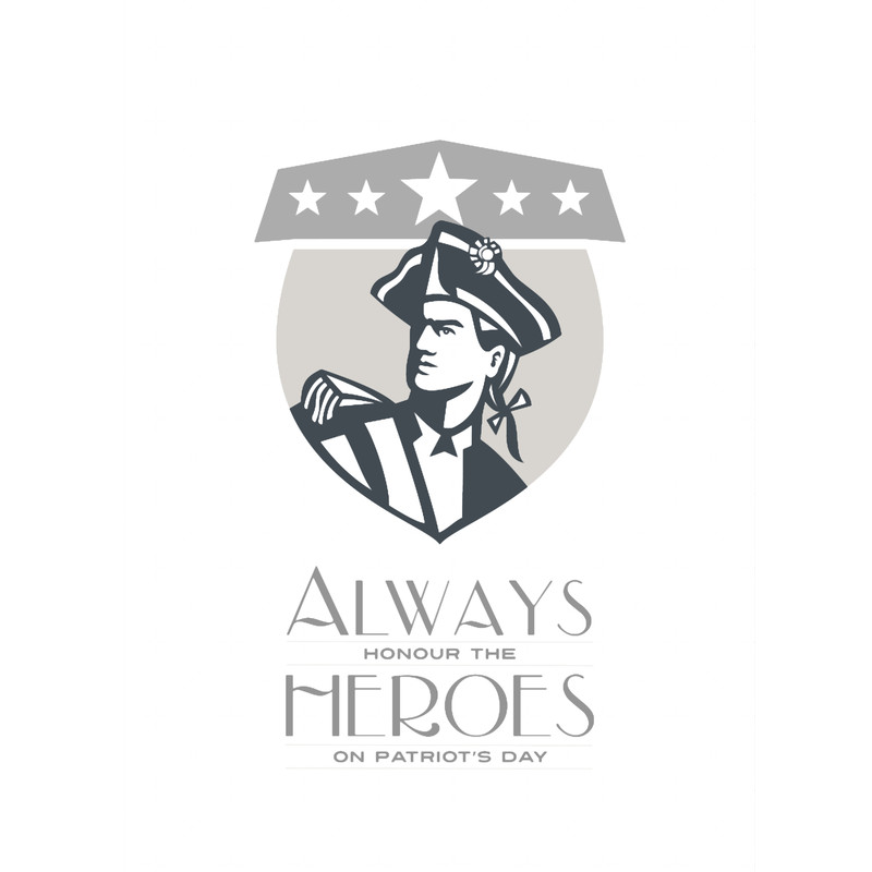 Patriots Day Greeting Card American Patriot Looking Up.png