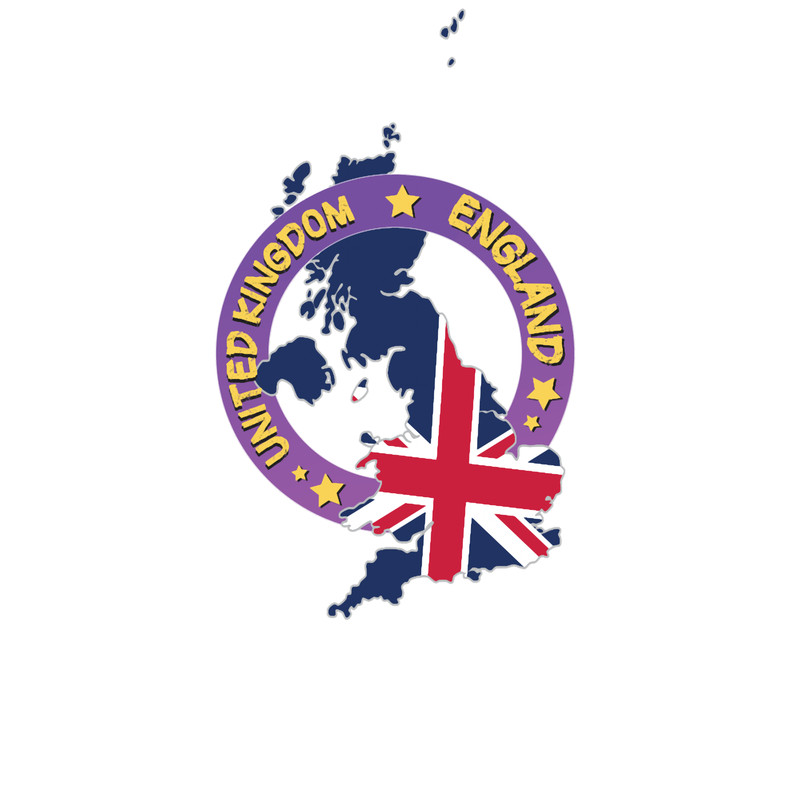 The flag of England on her map.png