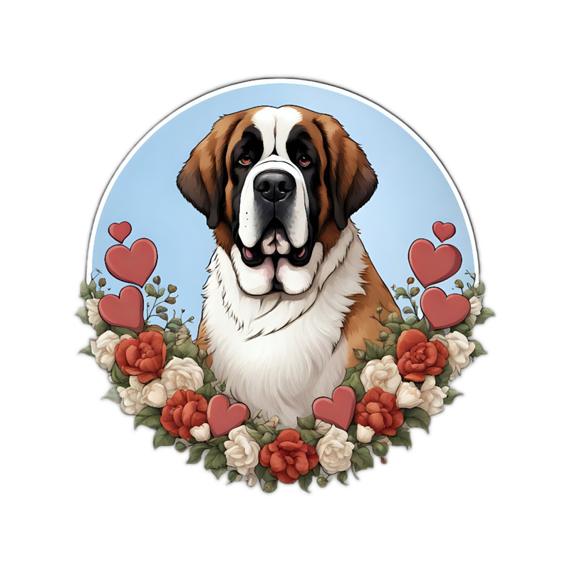 Adorable Saint Bernard Dog.png