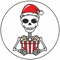 claus gift skeleton skull saint picture caricature white red black.png