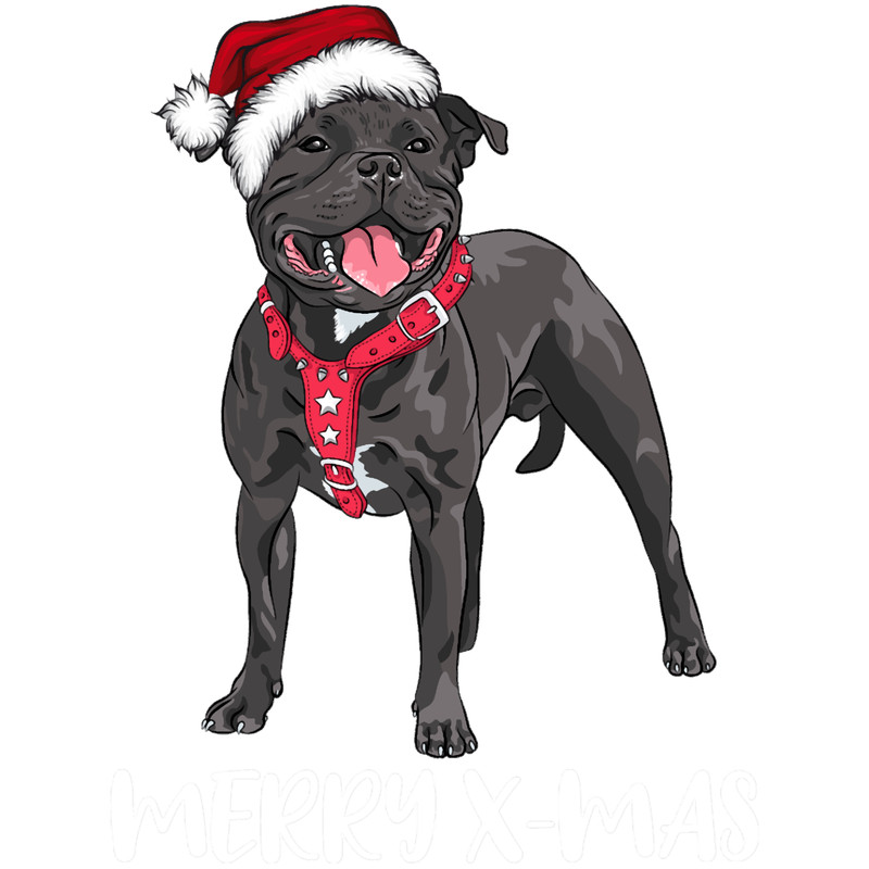 Staffordshire Bull Terrier Christmas Merry X-Mas Gift Idea.png