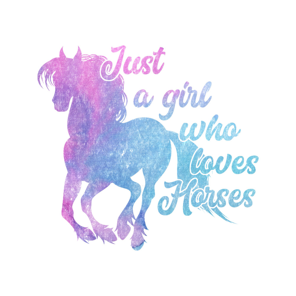 Just a Girl Who Loves Horses - Horse Lover Design Relaxed Fit .png