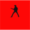 elvis Guitar Silhouette Red A-Line Dress.png