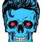 Elvis skull illustration Premium .png