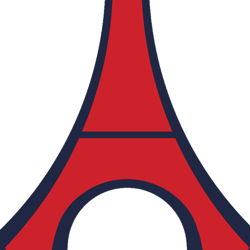 paris saint-germain retro geometric minimal design