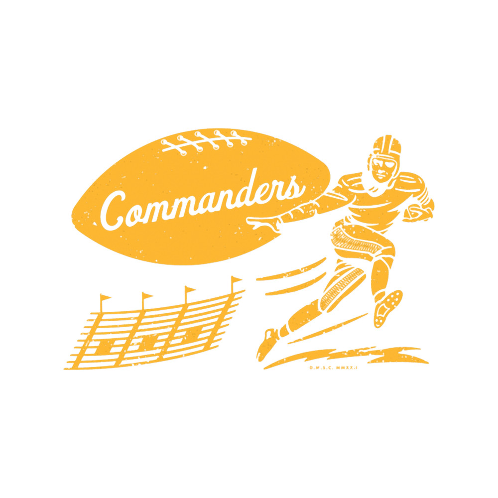 Vintage Football - Washington Commanders (Yellow Commanders Wordmark).png