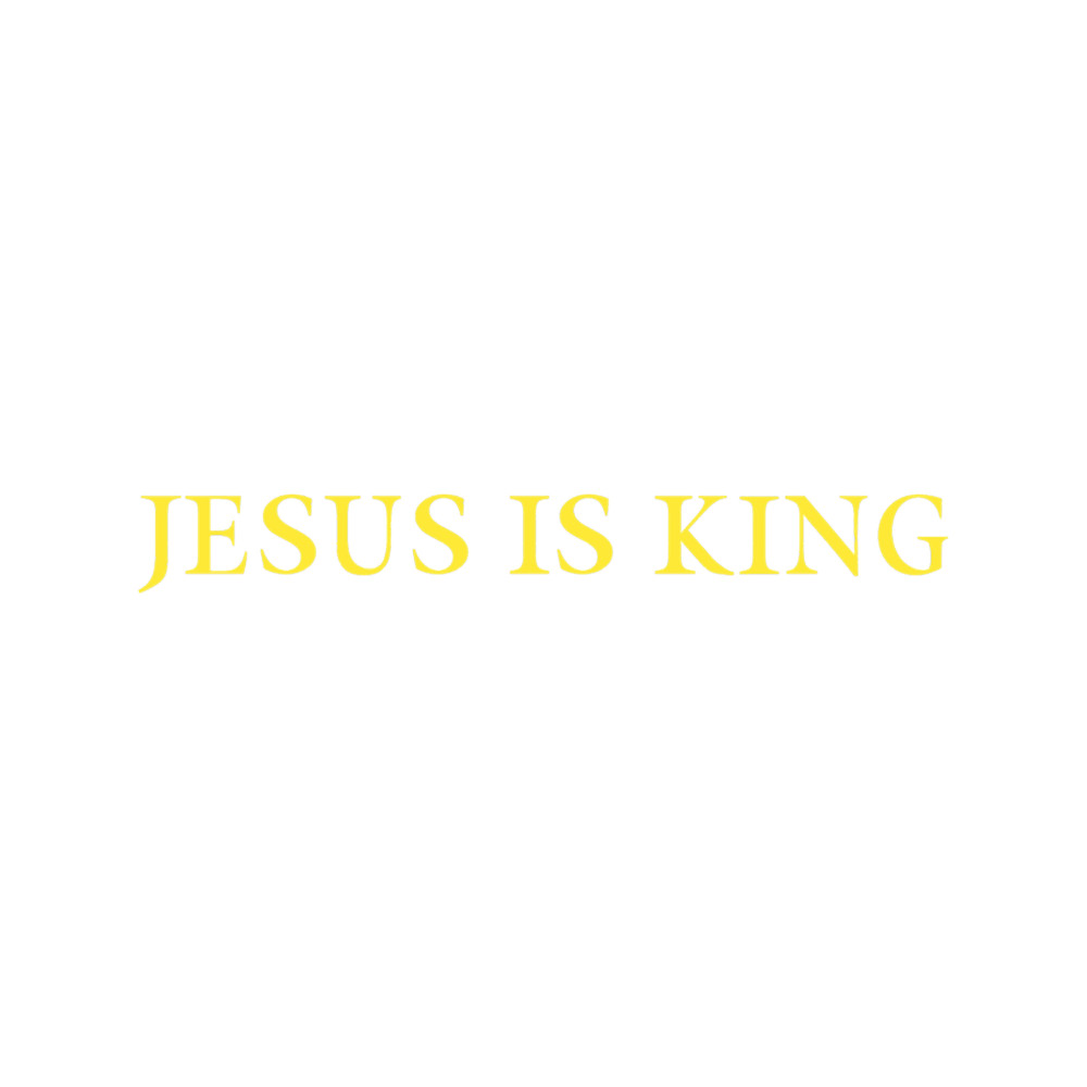Jesus is King - Kanye West (Yellow on Blue).png