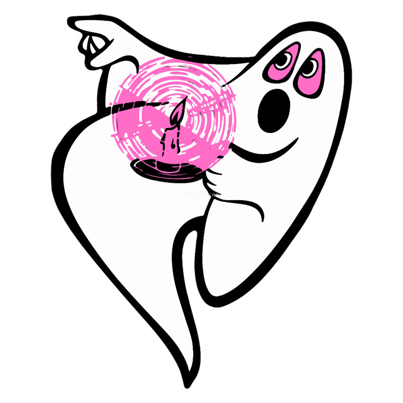 Vintage Beistle Ghost with Candle .png