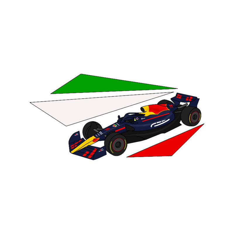 Sergio Perez 11 RedBull Formula One Race Car with Mexican Flag.png