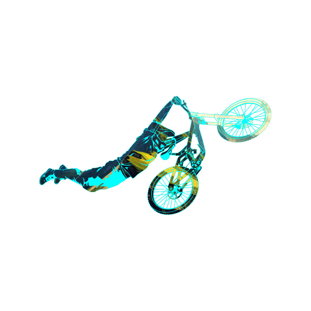 Flying Superman Bike Trick in Mountain Green Field .png