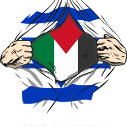 superman free palestine israel flag