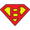 Superman With Your Name - First Letter Of Your Name - Letter B .png