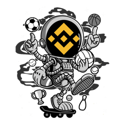astronaut skate binance bnb coin crypto token trading blockchain wallet
