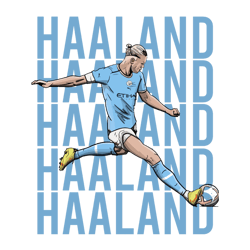 erling haaland manchester city illustration