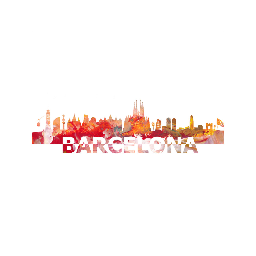 Barcelona Skyline Silhouette Giant Letters.png