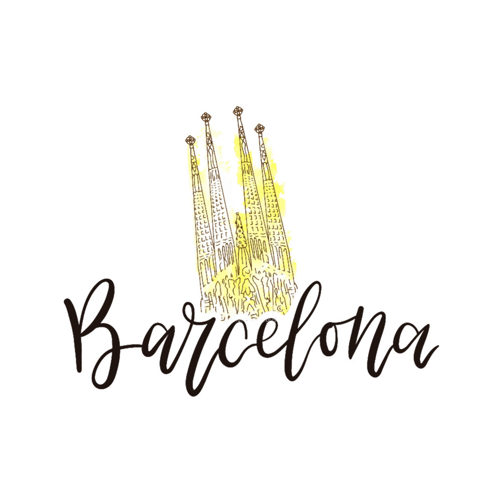 Barcelona Spain La Sagrada Familia Church Europe Tourist Souvenir.png