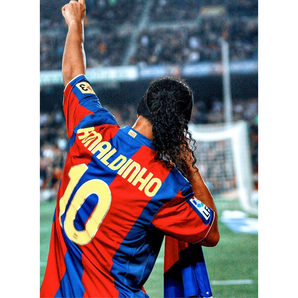 Iconic Ronaldinho FC Barcelona Portrait .png