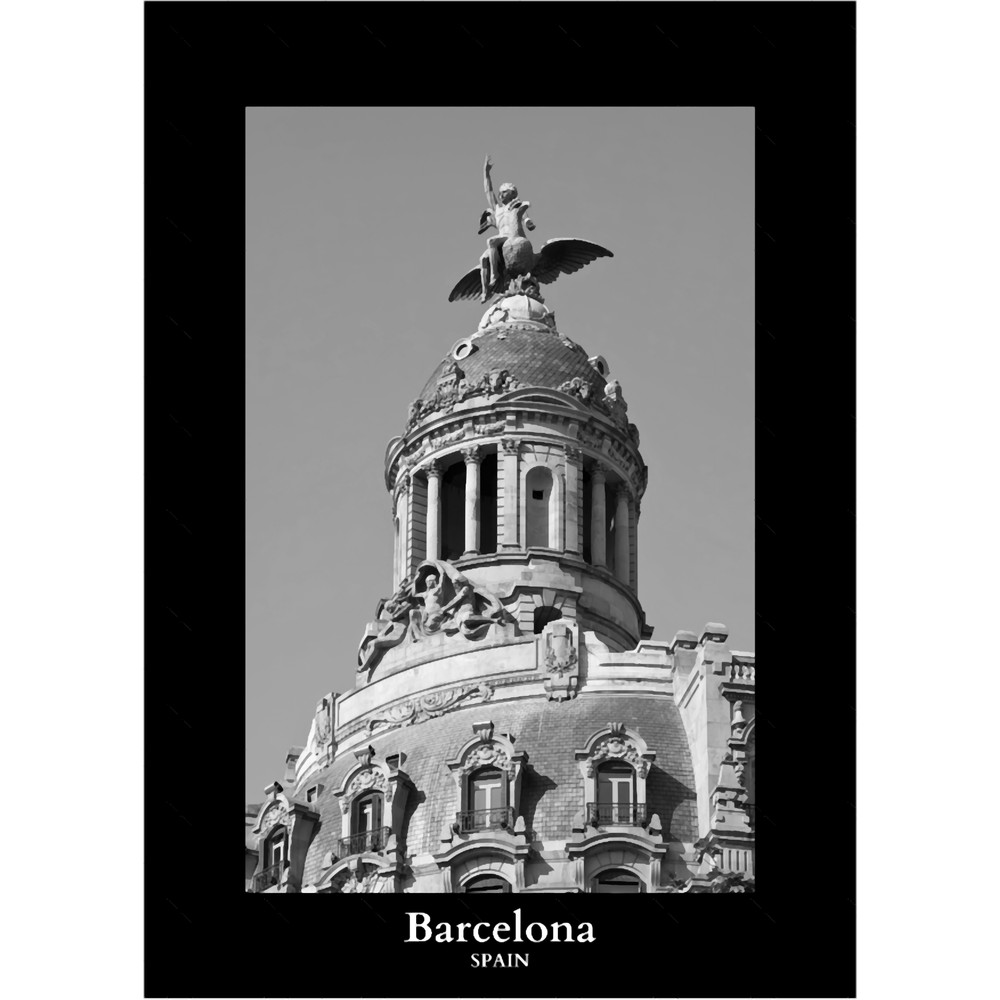 Passeig de Gracia in Barcelona Spain Travel Black and White.png