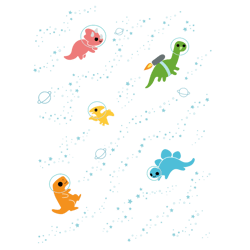 dinosaurs in space pattern relaxed fit