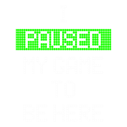 i paused my game to be here