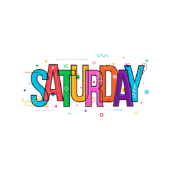 the word saturday written in letters of the magnetic,