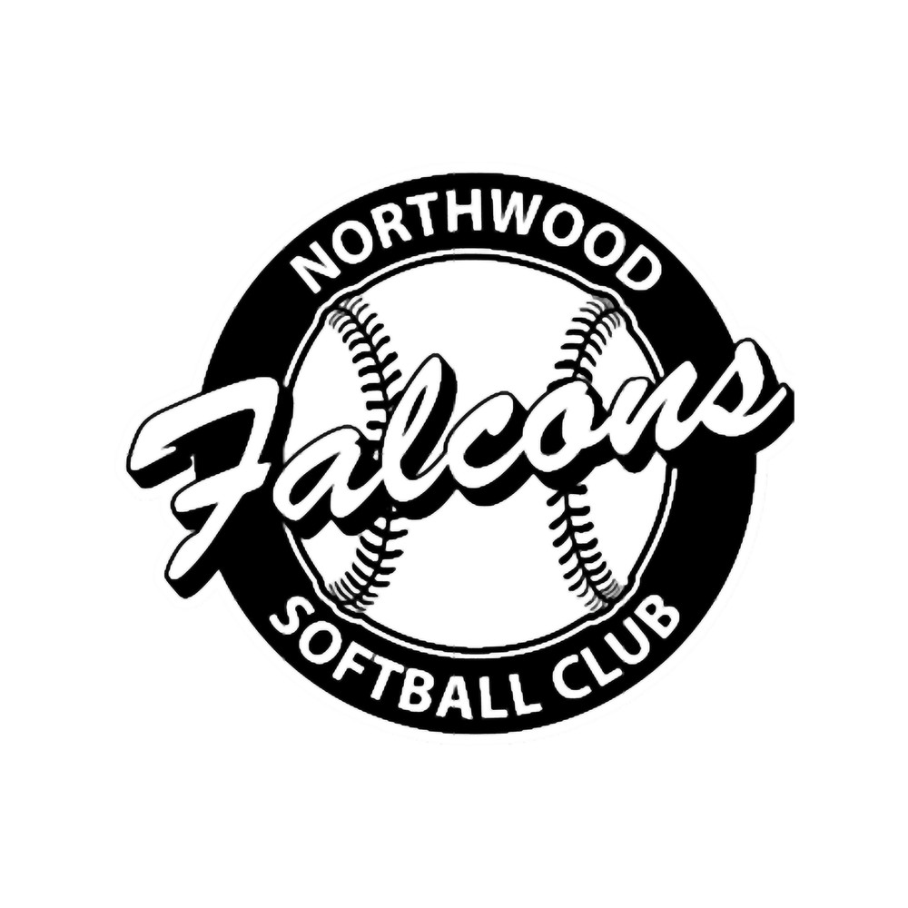 Northwood Falcons Softball Club logo - black and white.png