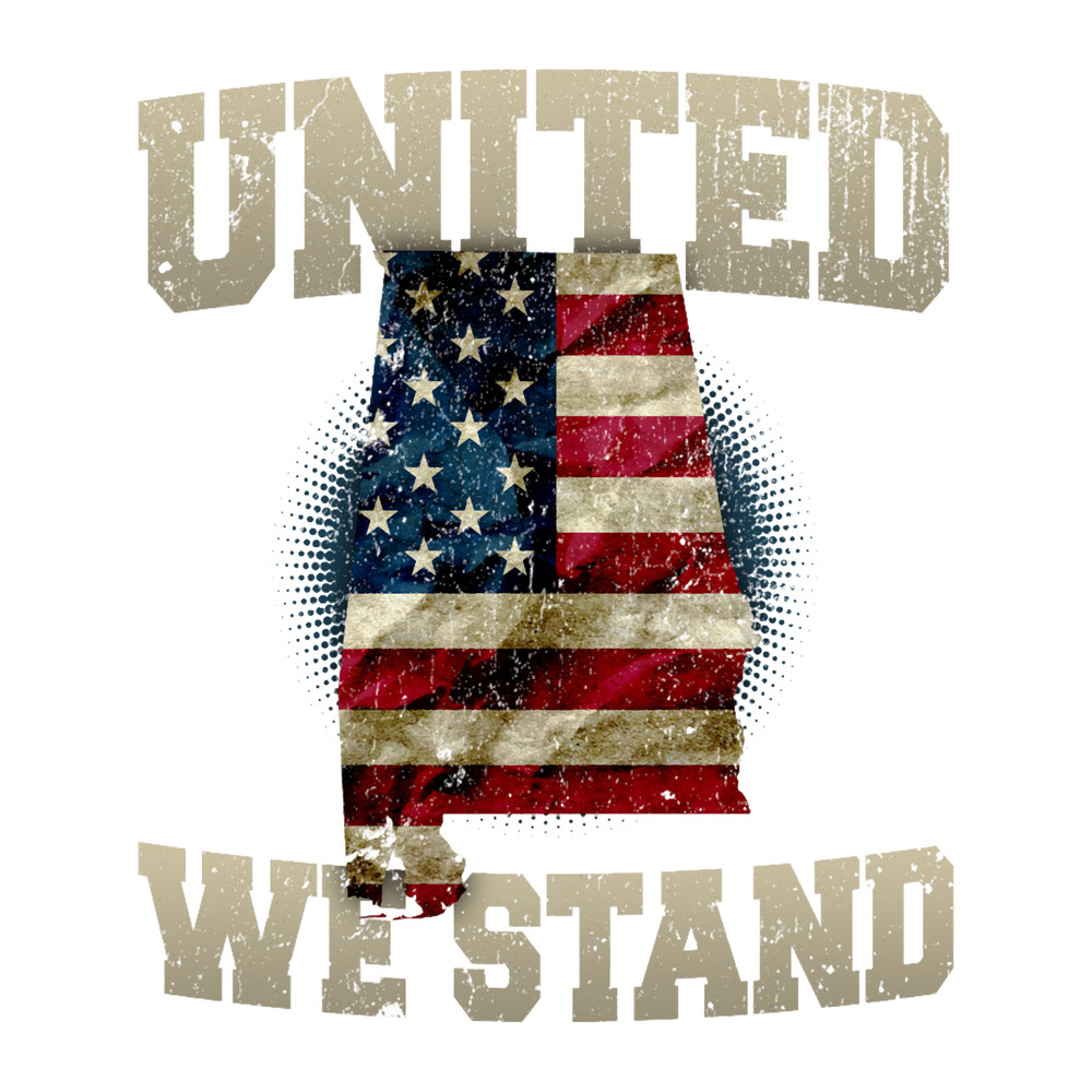 Alabama United We Stand Proud Strong Awesome Design Gift US Flag Premium Scoop .png