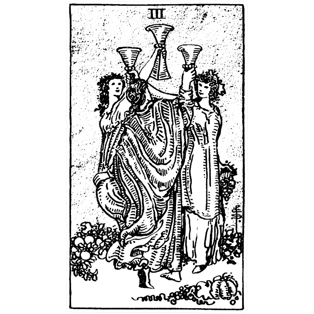 Three Of Cups - III Cups - Tarot Card - Major Arcana - fortune telling - occult.png