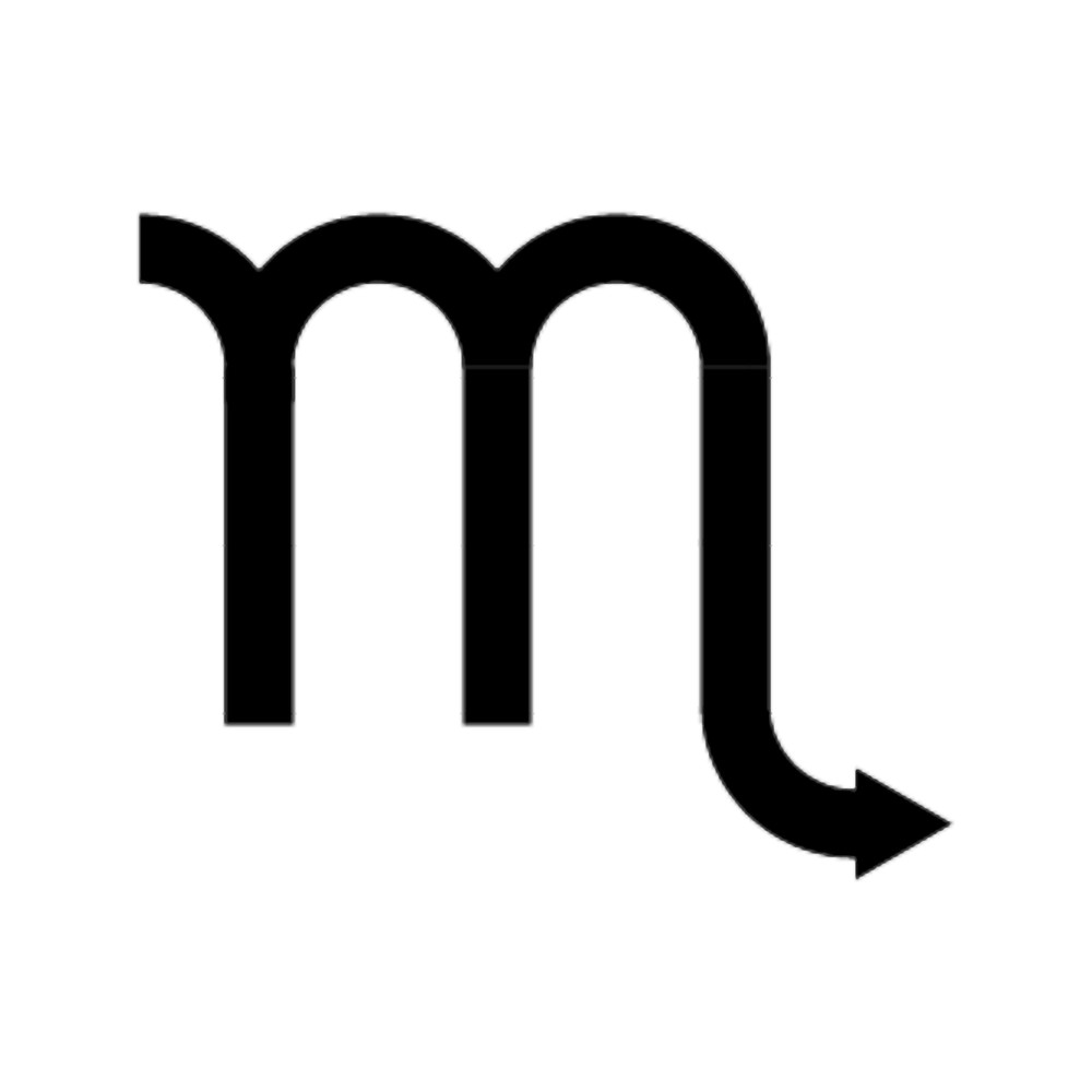 Black Scorpio Zodiac Sign .png