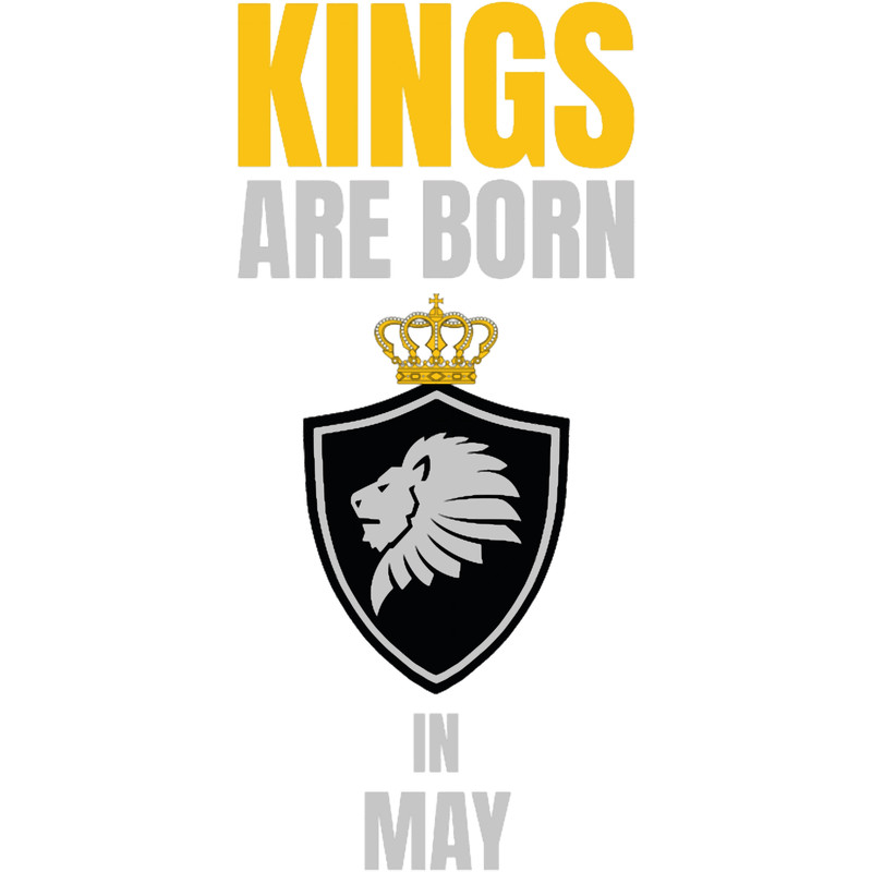 Kings are born in may tee.png