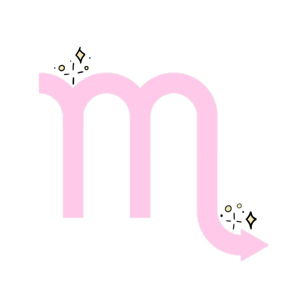 Sparkle Pink Scorpio zodiac sign .png