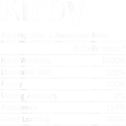 kirby nutrition funny birthday personalized name gift idea